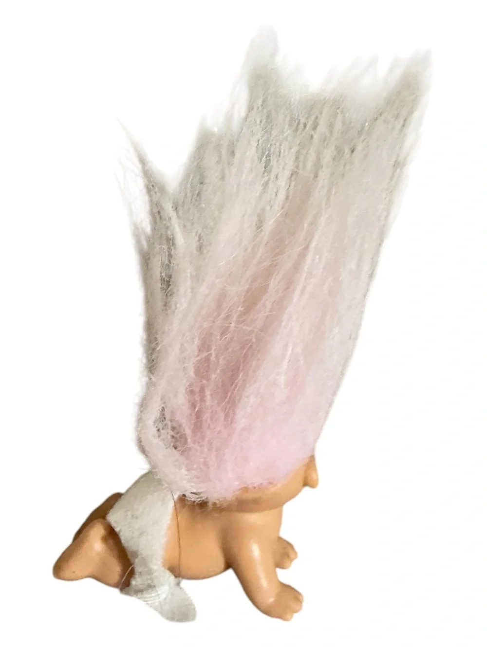 Russ Pink & White Hair Vintage Troll Doll